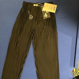 Black Striped Men's Dress Pants